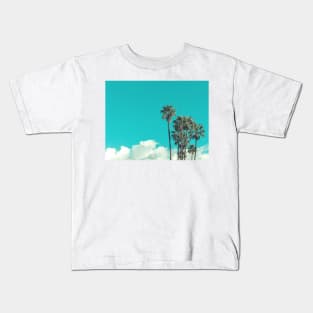 Palm Trees and Turquoise Sky - Aesthetic Kids T-Shirt